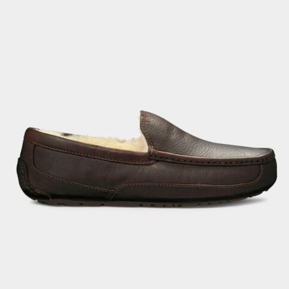UGG MENs ASCOT CTEA LEATHER SLIPPER  8 M - Brand New - Picture 2 of 8